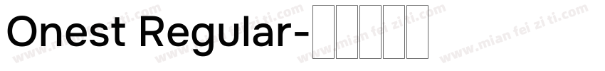 Onest Regular字体转换